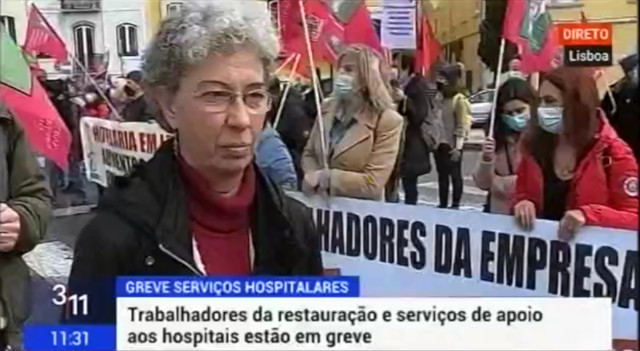 Greve e protesto dos trabalhadores do Serviço de Utilização Comum dos Hospitais