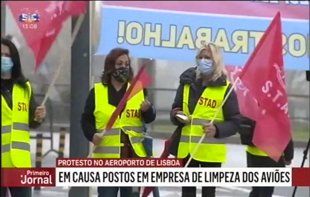 Protesto no Aeroporto de Lisboa