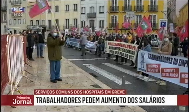 Trabalhadores SUCH protestaram por melhores salários na Assembleia da República