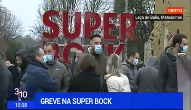 Trabalhadores da Super Bock em greve direto