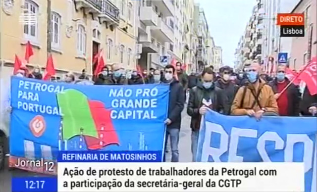 Protesto dos trabalhadores da Petrogal