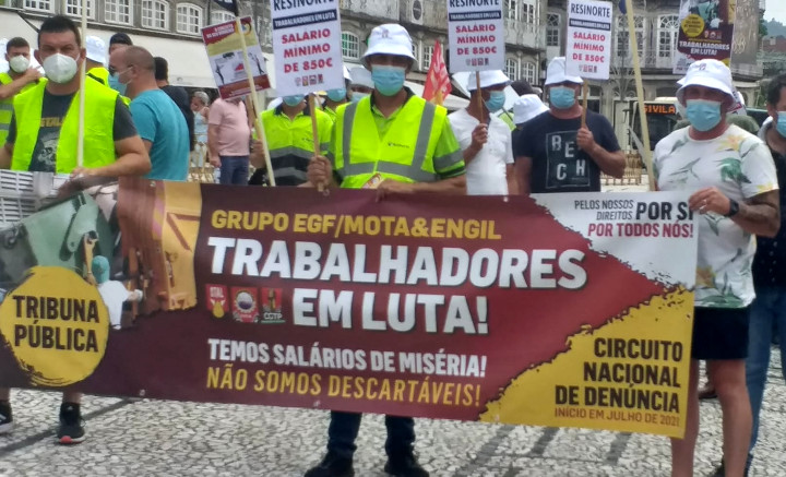 Tribuna Pública em Aveiro para denunciar salários de miséria no grupo EGF MotaEngil 