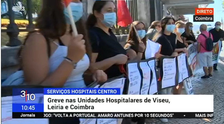 Greve dos trabalhadores da SUCH nos hospitais de Viseu Leiria e Coimbra