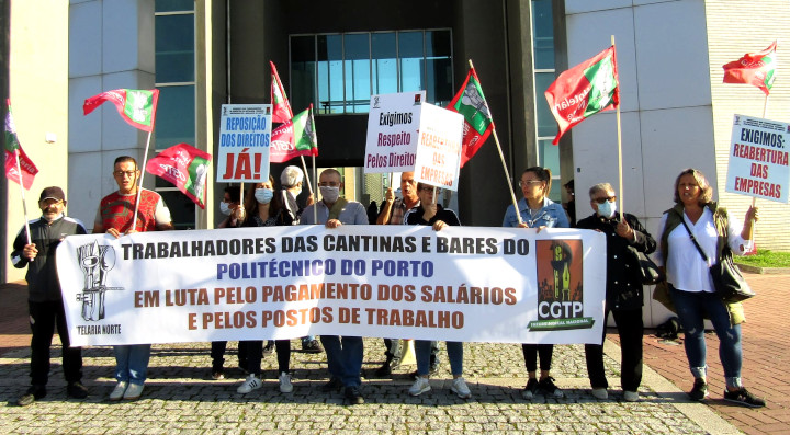 Trabalhadores das cantinas do Politécnico do Porto ainda sem receber salários de Abril Maio e Junho