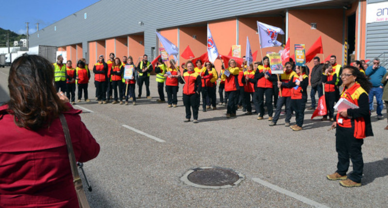 Greve dos trabalhadores da DHL em 25 de Fevereiro
