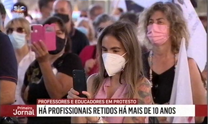 Professores em protesto pela progressão na carreira e mudanças no sistema de avaliação 720px