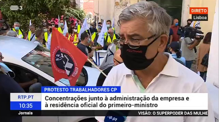 Protesto dos trabalhadores da CP e da Infraestruturas de Portugal