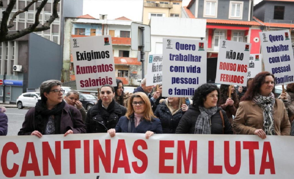 Luta dos trabalhadores das cantinas prossegue amanhã em Braga