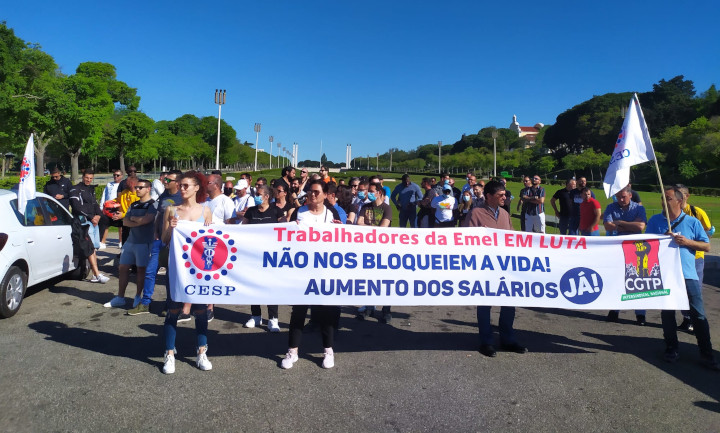 Trabalhadores da EMEL voltam a concentrar se em frente à C.M. Lisboa