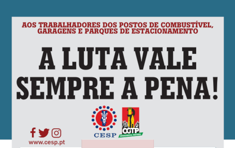 Contrato Colectivo de Trabalho para postos de combustivel garagens e parques de estacionamento