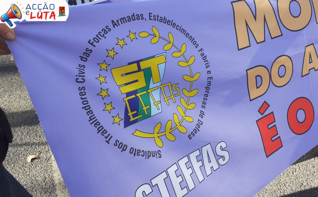 Activistas do STEFFAs junto ao Estado Maior do Exercito