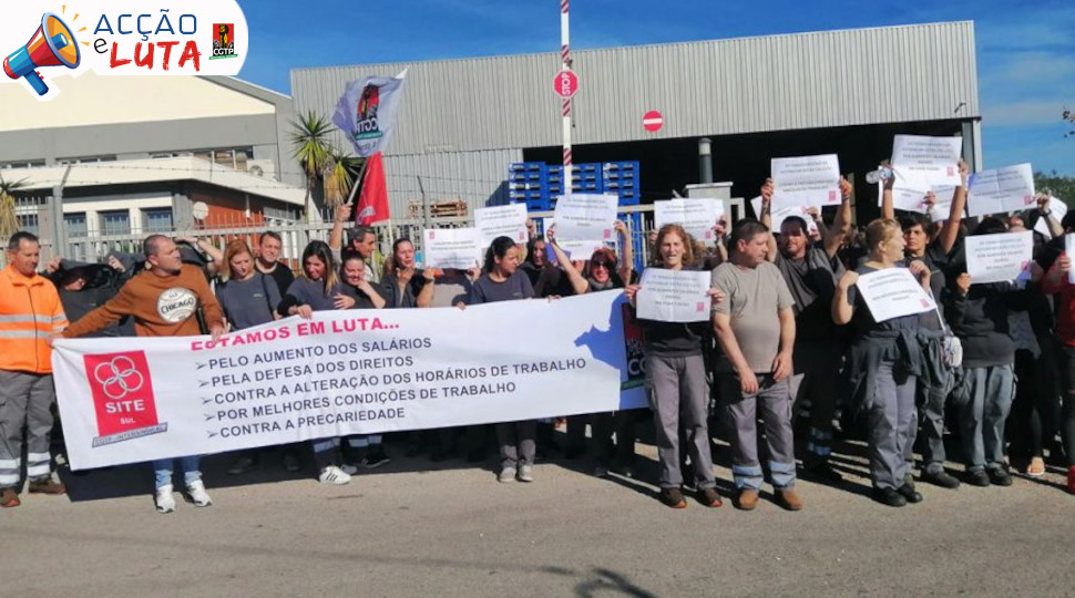 Trabalhadores da Autoneum Portugal em greve no dia 9 de Maio