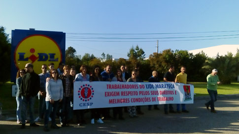Piquete greve CESP Lidl Marateca