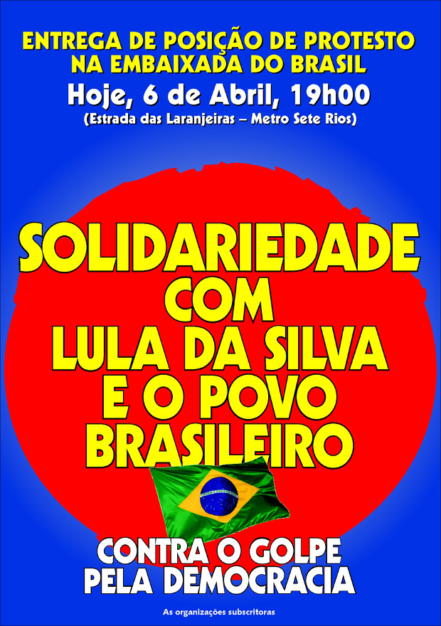 protesto na embaixado do brasil