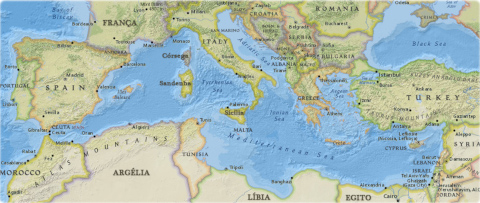 mapas mediterraneo