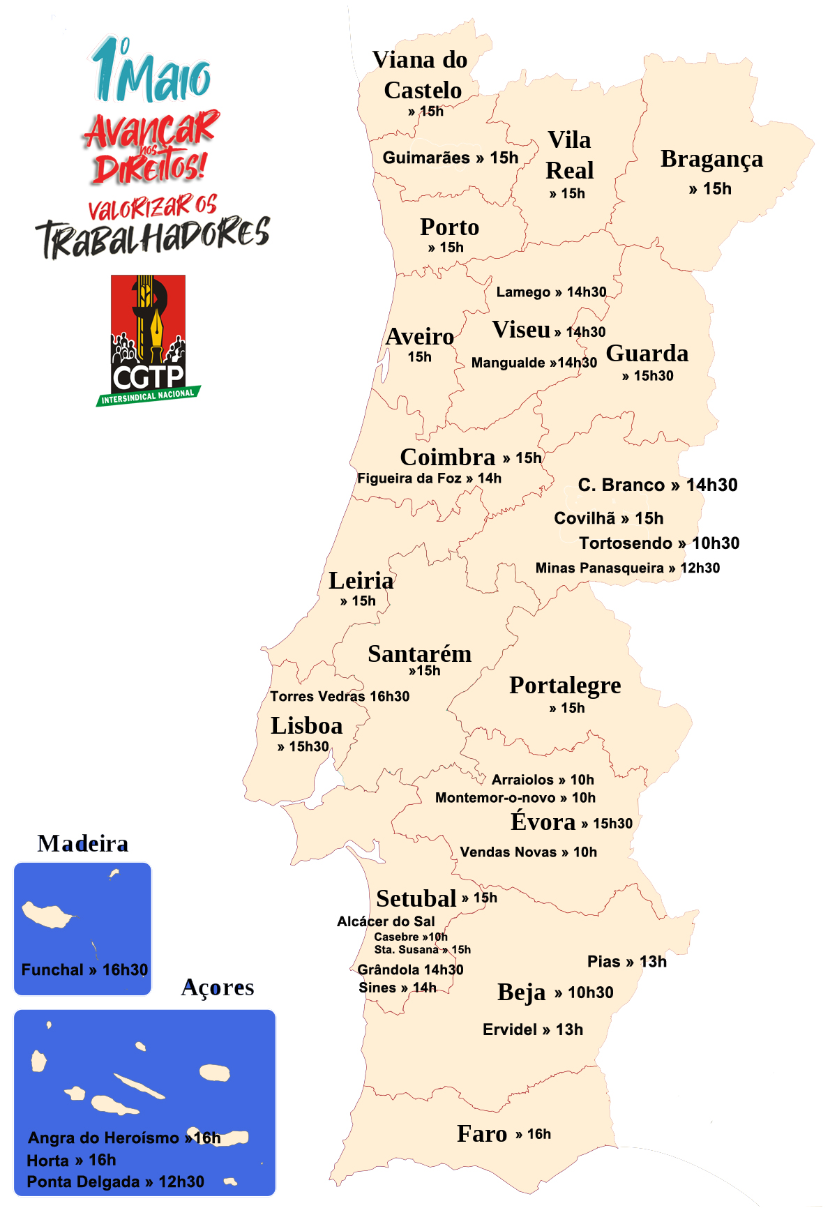 mapa portugal 1maio